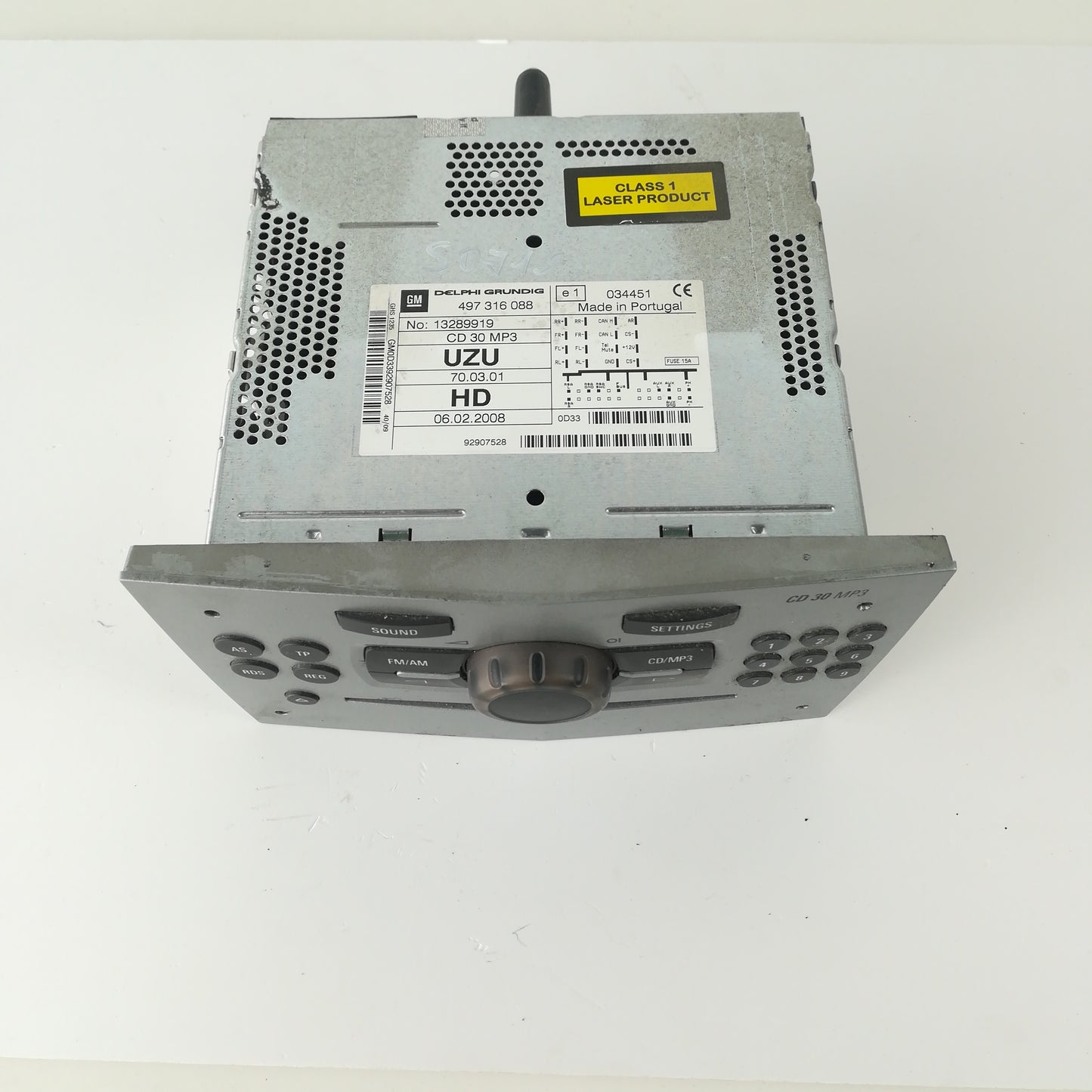 Радио CD30 MP3 HD мат хром Corsa D